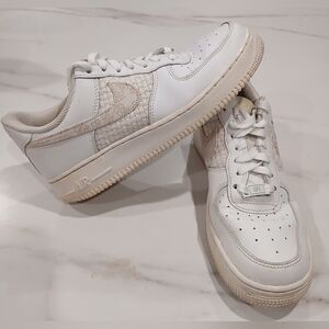 White Nike Air Force 1's